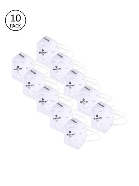 

BUKKUM Unisex White 10 Pcs 5-Ply Reusable Outdoor N95 Masks
