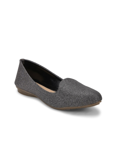

SALARIO Women Black Embellished PU Ballerinas