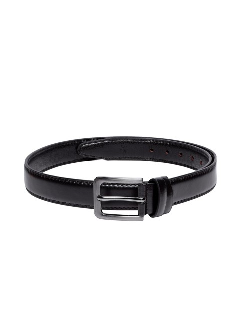 

Apsis Men Black Solid Leather Belt