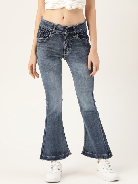 

PARIS HAMILTON Women Blue Bootcut High-Rise Clean Look Stretchable Jeans