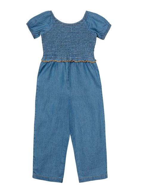 

Budding Bees Girls Blue Solid Denim Basic Jumpsuit