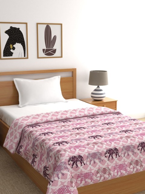 

URBAN SPACE Pink AC Room 350 GSM Single Bed Dohar
