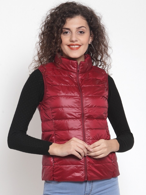 

Global Republic Women Red Solid Lightweight Puffer Jacket