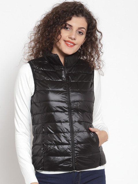 

Global Republic Women Black Solid Lightweight Puffer Jacket