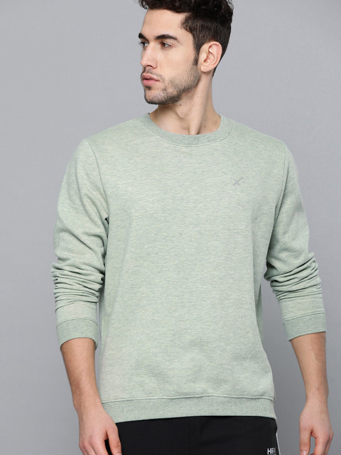 

HRX by Hrithik Roshan Men Green Solid Training Sweatshirt