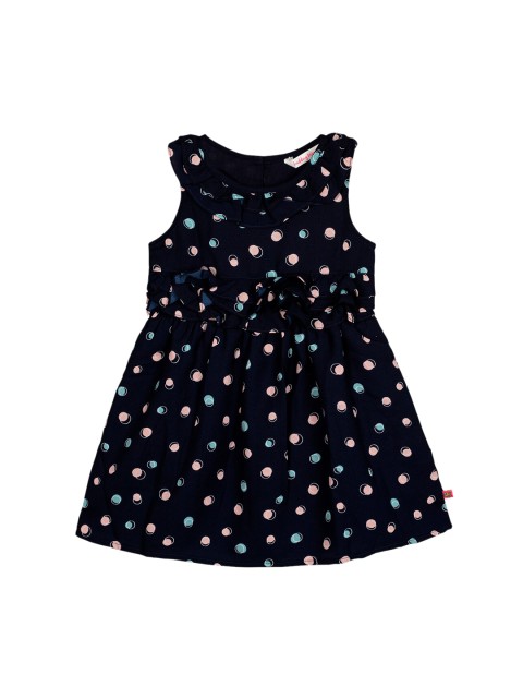 

Budding Bees Girls Blue Printed Fit and Flare Dress