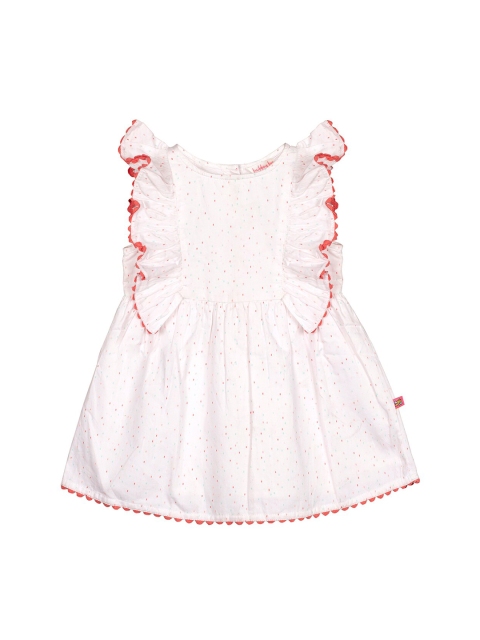 

Budding Bees Infant Girls White & Red Printed Fit and Flare Dress
