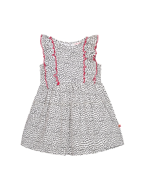 

Budding Bees Girls Black & White Printed Fit and Flare Dress