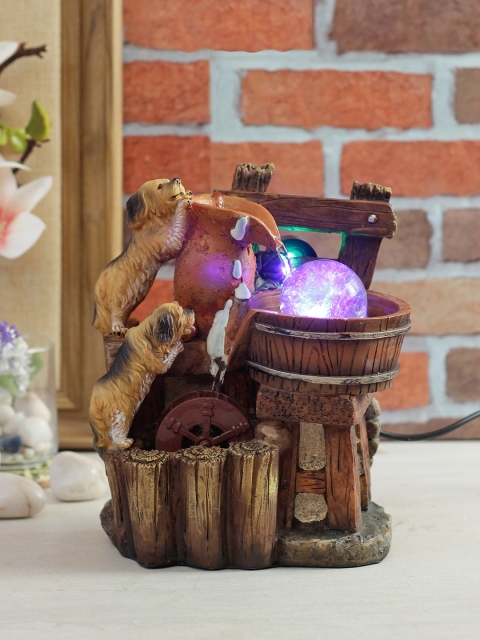

TAYHAA Brown Water Fountain With Light