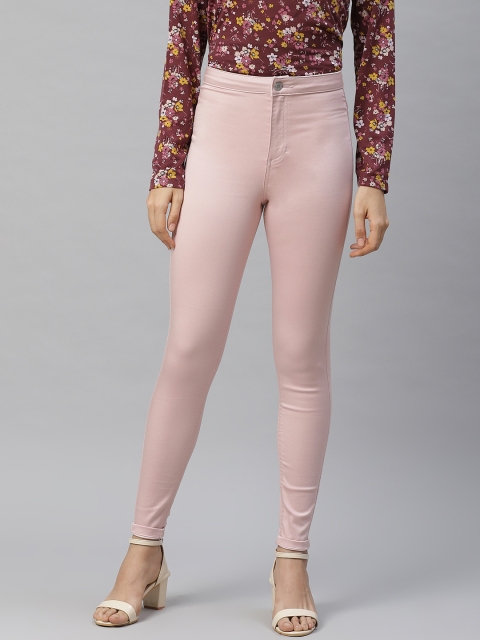

Marks & Spencer Women Dusty Pink Super Skinny Fit Mid-Rise Clean Look Stretchable Jeans
