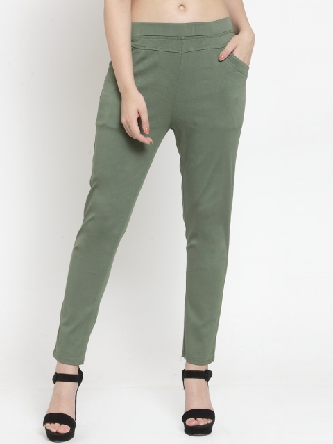 

Global Republic Women Green Solid Treggings