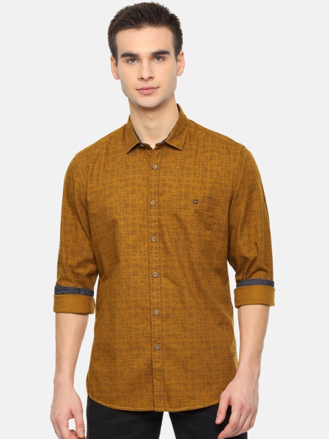 

Louis Philippe Jeans Men Khaki Slim Fit Printed Casual Shirt