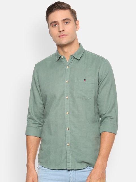 

Louis Philippe Jeans Men Green Slim Fit Solid Casual Shirt