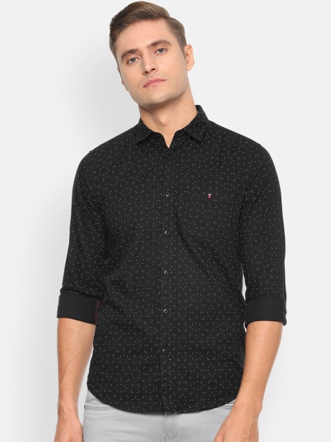 

Louis Philippe Jeans Men Black Slim Fit Printed Casual Shirt