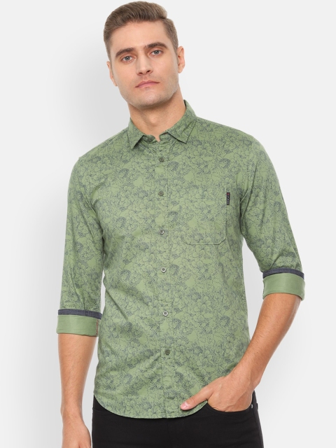 

Louis Philippe Jeans Men Green Slim Fit Printed Casual Shirt