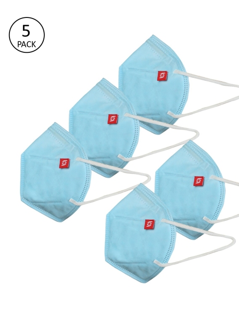 

Swiss Design Unisex Blue 5 Pcs 3 Ply Reusable Anti-Pollution Protective Outdoor Masks