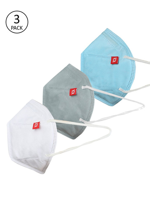 

Swiss Design Unisex 3 Pcs Solid 3-Ply Anti-Pollution Reusable N95 Masks, White