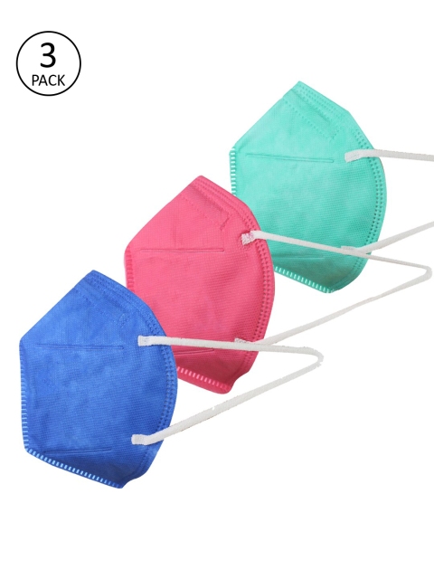 

Swiss Design Unisex Pack Of 3 3-Ply Reusable Anti-Pollution Cloth Masks, Multi