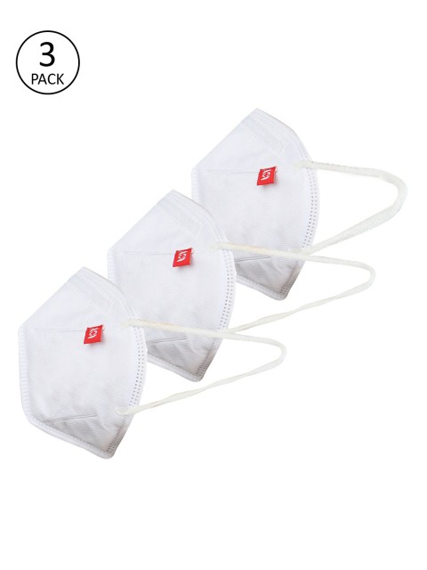 

Swiss Design Unisex White Pack Of 3 Reusable 3-Ply Cloth Masks