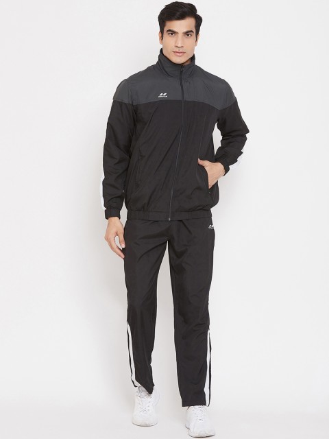

NIVIA Men Black Solid Carboxy-2 Tracksuit