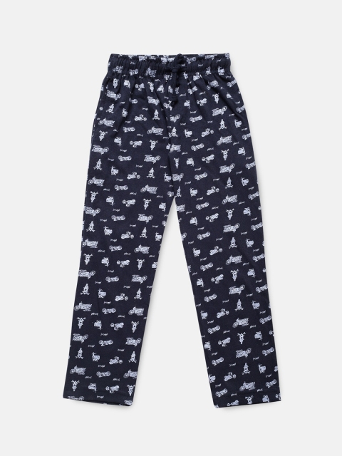 

Urban Dog Boys Navy Blue Printed Lounge Pants