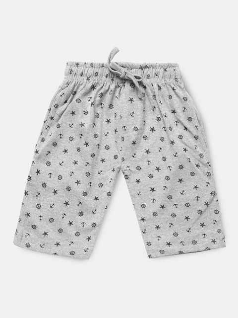 

Urban Dog Boys Grey & Black Printed Regular Shorts