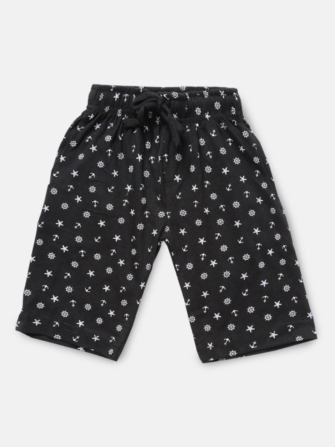 

Urban Dog Boys Black Printed Regular Shorts