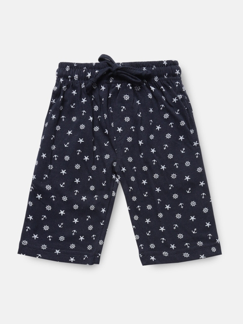 

Urban Dog Boys Navy Blue Printed Regular Fit Shorts