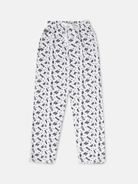 

Urban Dog Boys White & Black Printed Lounge Pants