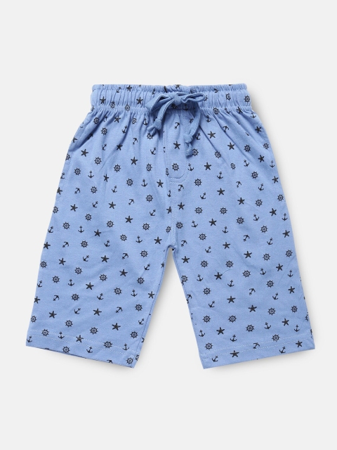 

Urban Dog Boys Blue Printed Regular Shorts
