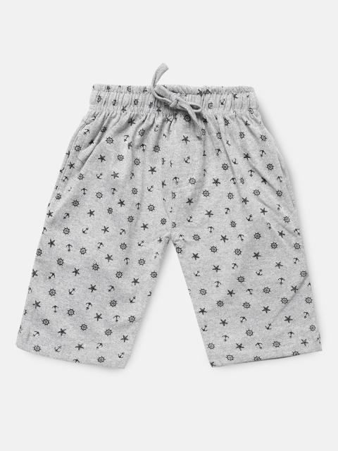 

Urban Dog Boys Grey Printed Regular Shorts