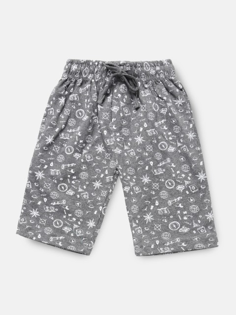 

Urban Dog Boys Grey Printed Regular Shorts