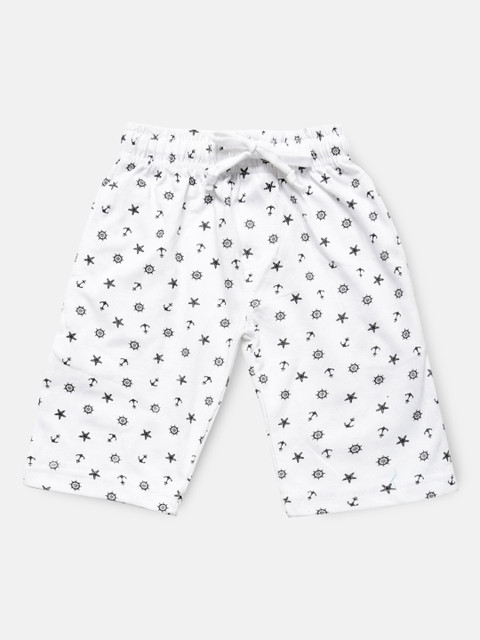 

Urban Dog Boys White Printed Regular Shorts