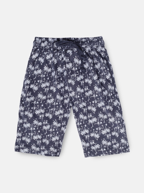 

Urban Dog Boys Navy Blue Printed Regular Fit Regular Shorts