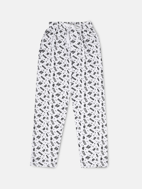 

Urban Dog Infant Boys White & Black Printed Lounge Pants UDKPYJ04