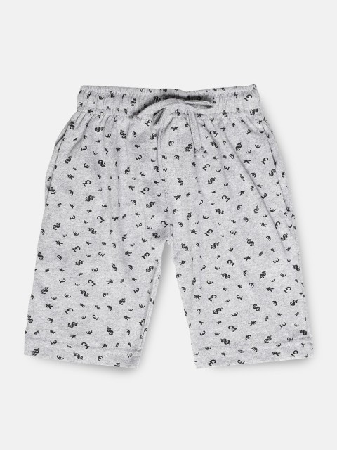 

Urban Dog Boys Grey Printed Regular Fit Regular Shorts