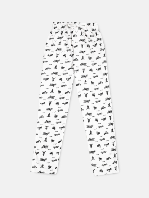 

Urban Dog Boys White & Black Printed Lounge Pants