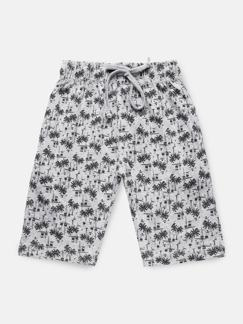

Urban Dog Boys Grey & Black Printed Regular Fit Regular Shorts