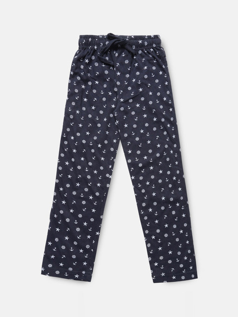 

Urban Dog Boys Navy Blue & White Printed Lounge Pants