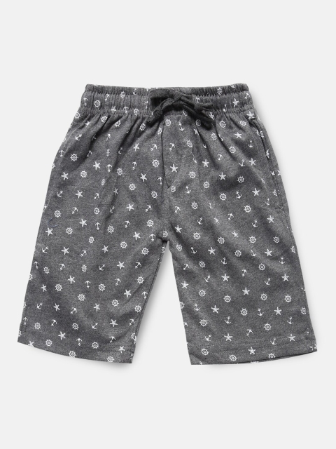 

Urban Dog Boys Grey Printed Regular Fit Regular Shorts