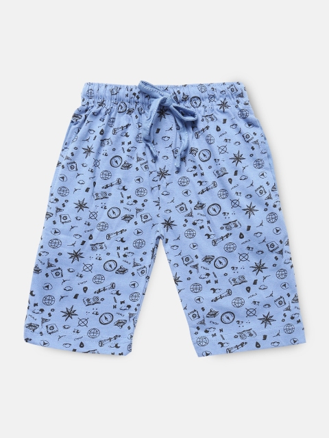 

Urban Dog Boys Blue Printed Regular Fit Shorts
