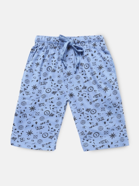 

Urban Dog Boys Blue Printed Regular Shorts