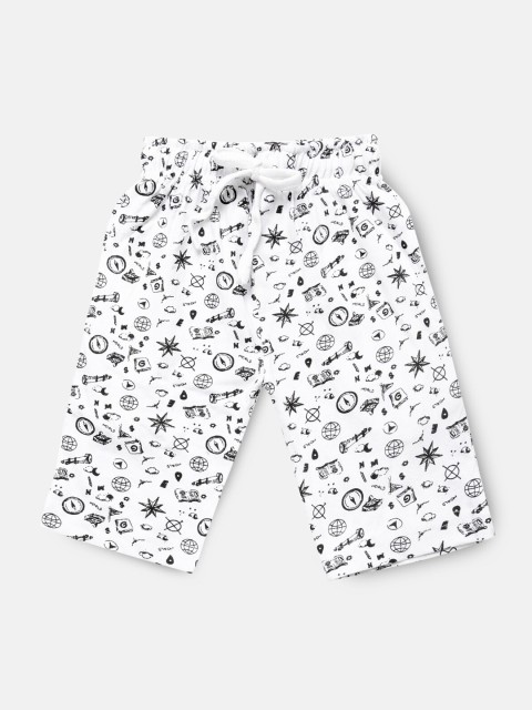 

Urban Dog Boys White Printed Regular Shorts