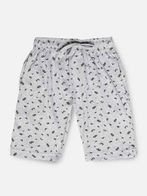 

Urban Dog Boys Grey Printed Regular Shorts