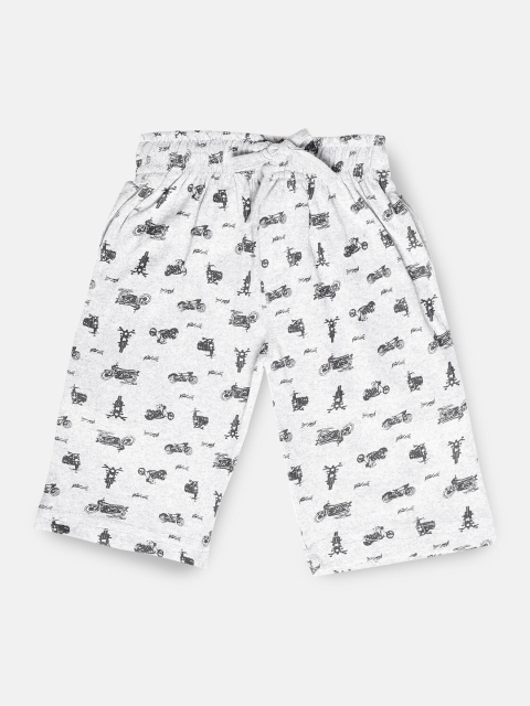 

Urban Dog Boys Grey Printed Regular Fit Regular Shorts