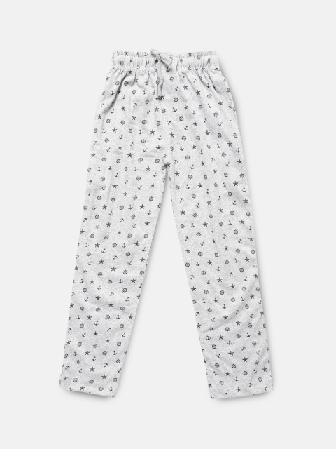 

Urban Dog Boys Grey Melange Printed Lounge Pants