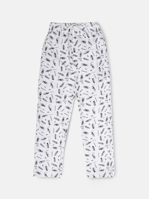 

Urban Dog Boys White & Black Printed Lounge Pants