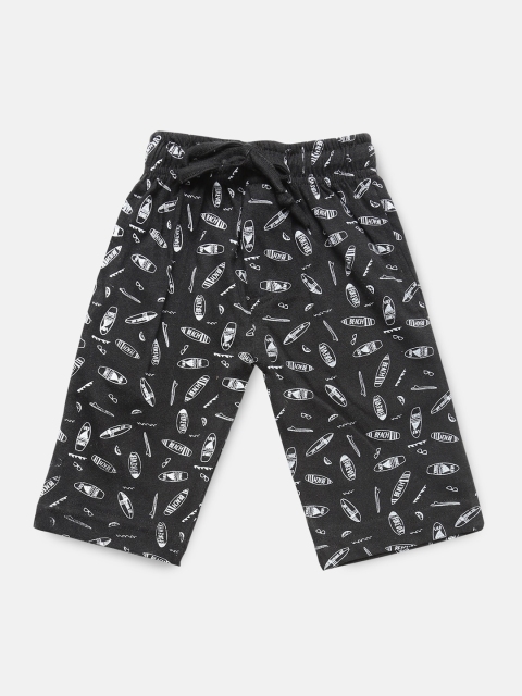

Urban Dog Boys Black Printed Regular Shorts