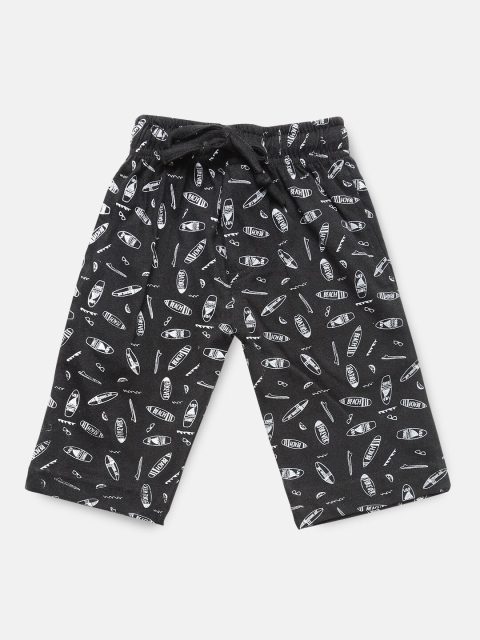 

Urban Dog Boys Black Printed Regular Fit Shorts