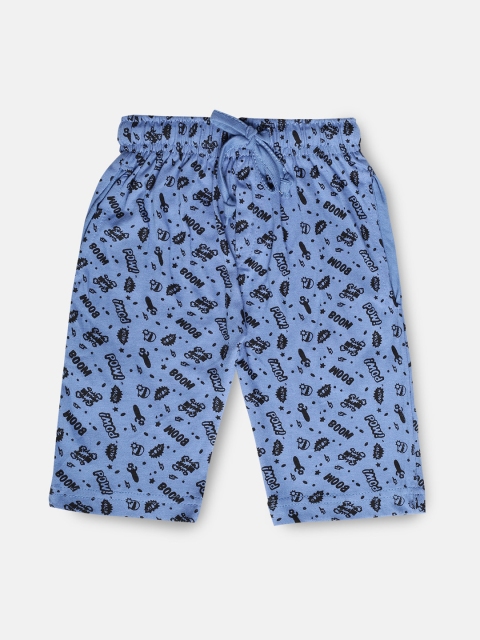 

Urban Dog Boys Blue Printed Regular Shorts